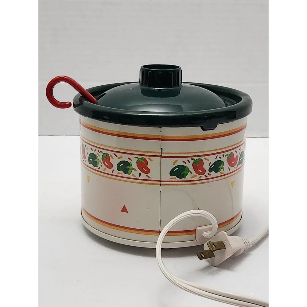 VTG Rival Little Dipper Electric Stoneware Server Pepper 2 Cup Slow Cooker 3204D